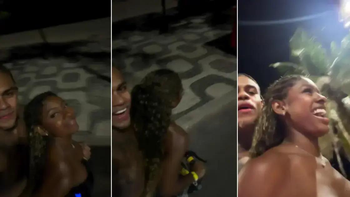 MC Cabelinho curte rolezinho com musa da Viradouro e promete show grátis